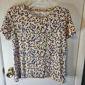Ann Taylor Factory Size Medium Floral Tee EUC